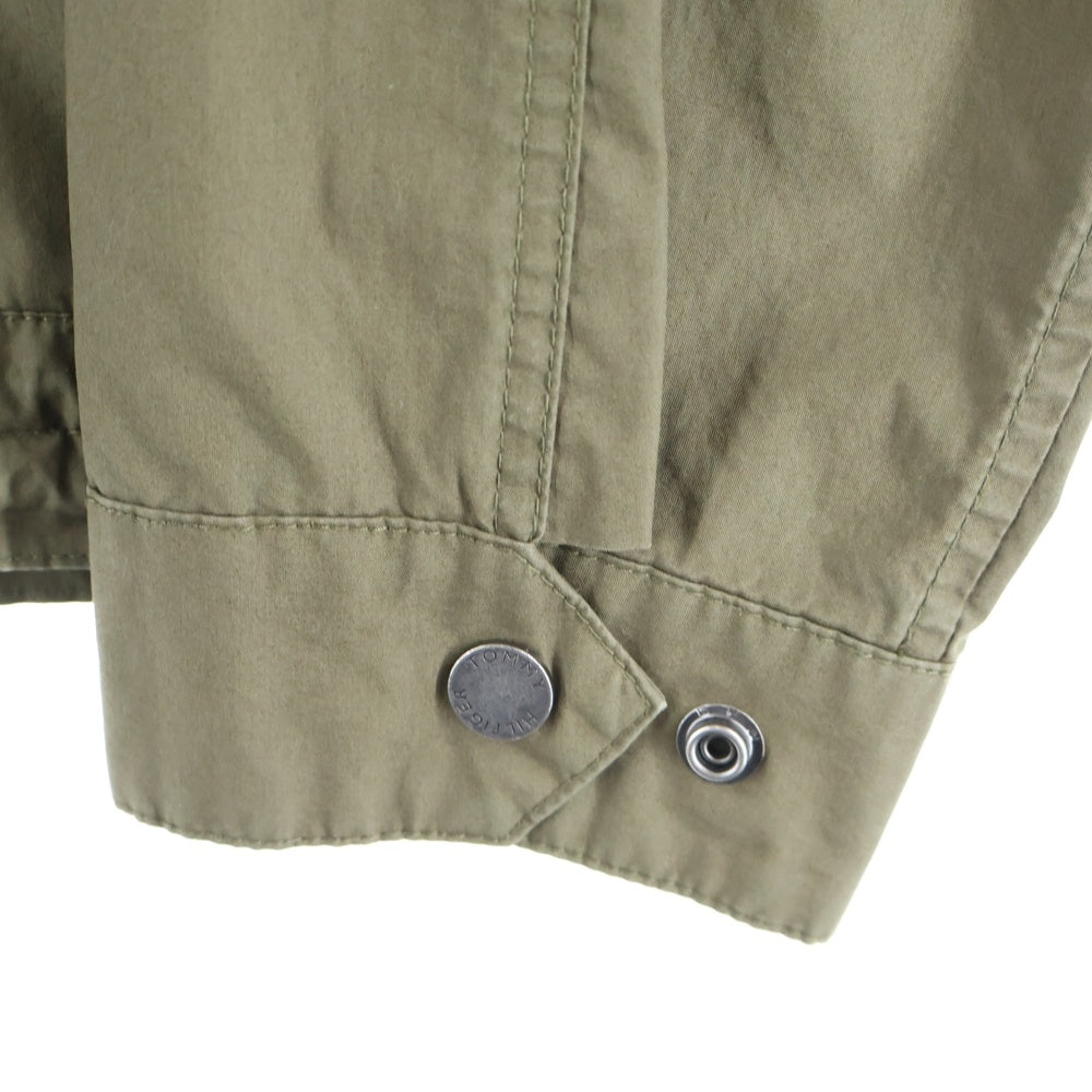 TOMMY HILFIGER(トミーヒルフィガー) ダブルポケット ナイロンジップアップ カーゴジャケット カーキ 112-611109-360