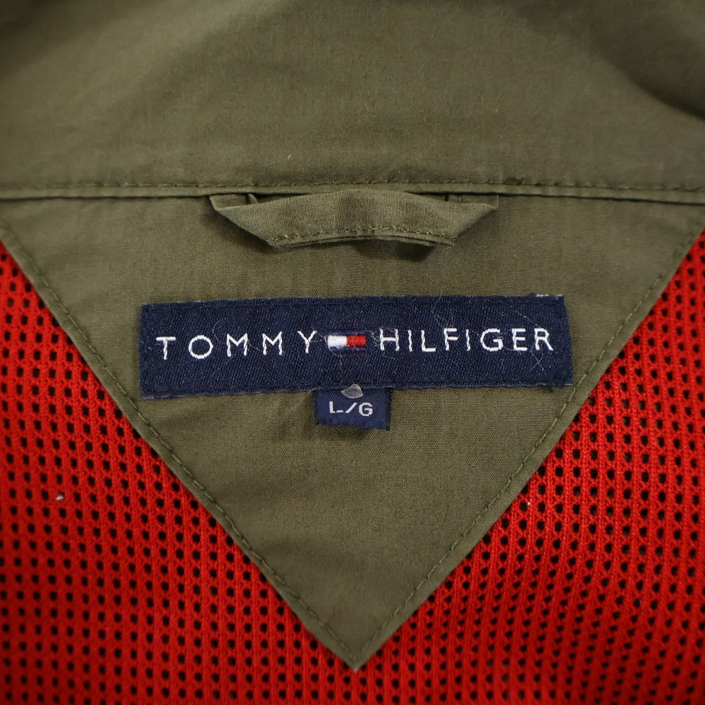 TOMMY HILFIGER(トミーヒルフィガー) ダブルポケット ナイロンジップアップ カーゴジャケット カーキ 112-611109-360