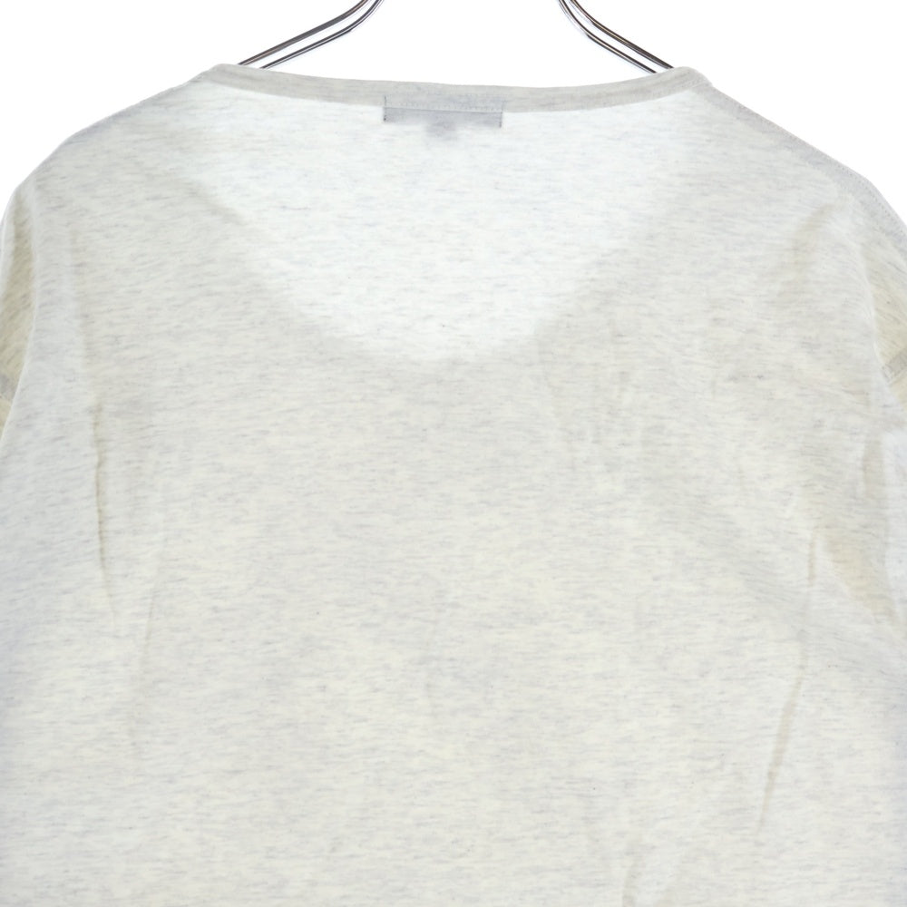 BURBERRY(バーバリー) フロントプリント クルーネック長袖Tシャツ カットソー グレー A1P10-404-01