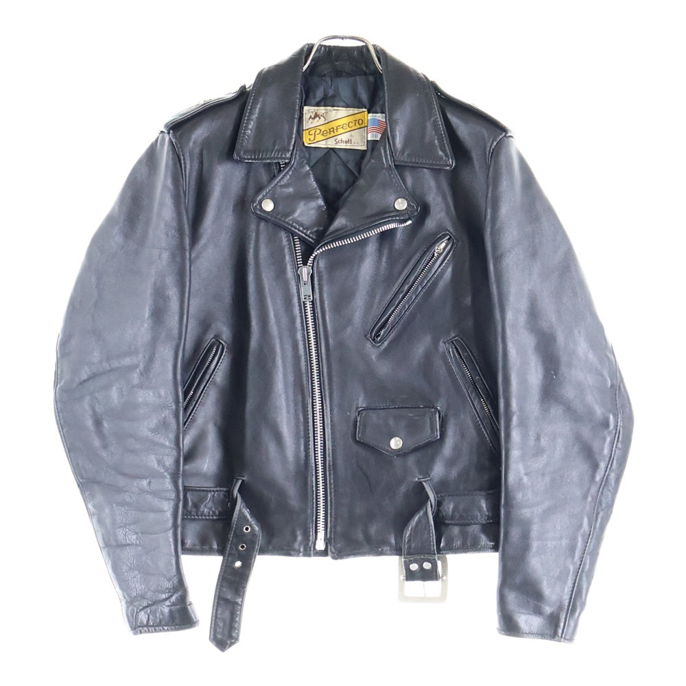 SCHOTT(ショット) PERFECTO BY SCHOTT パーフェクトバイショット ダブルライダース レザージャケット ブラック 2375