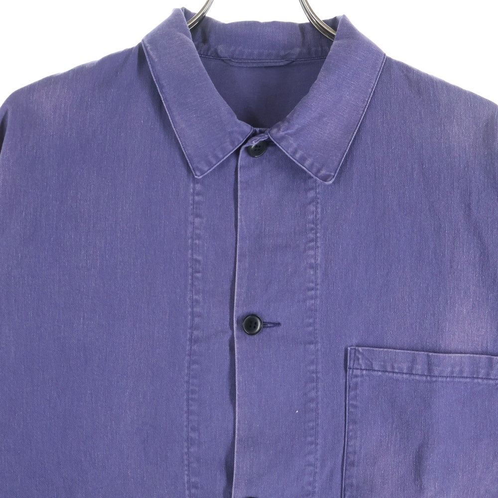 COMOLI(コモリ) 24SS コットンドリル カバーオール ワークジャケット パープル Z01-01018