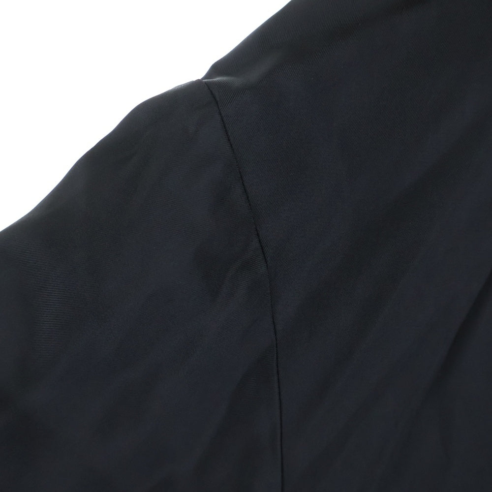 JIL SANDER(ジルサンダー) 24SS Embroidered Popover Hoodie エンブロイダード ロゴ刺繍 レーヨン ポップオーバー パーカー ブラック J22GU0119