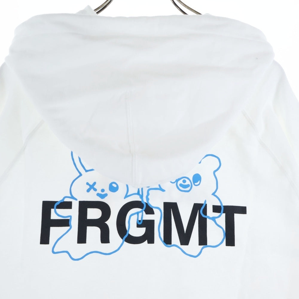 MONCLER(モンクレール) 25AW ×FRAGMENT フラグメント ロゴプリント スウェット プルオーバーパーカー ホワイト K109U8G00001