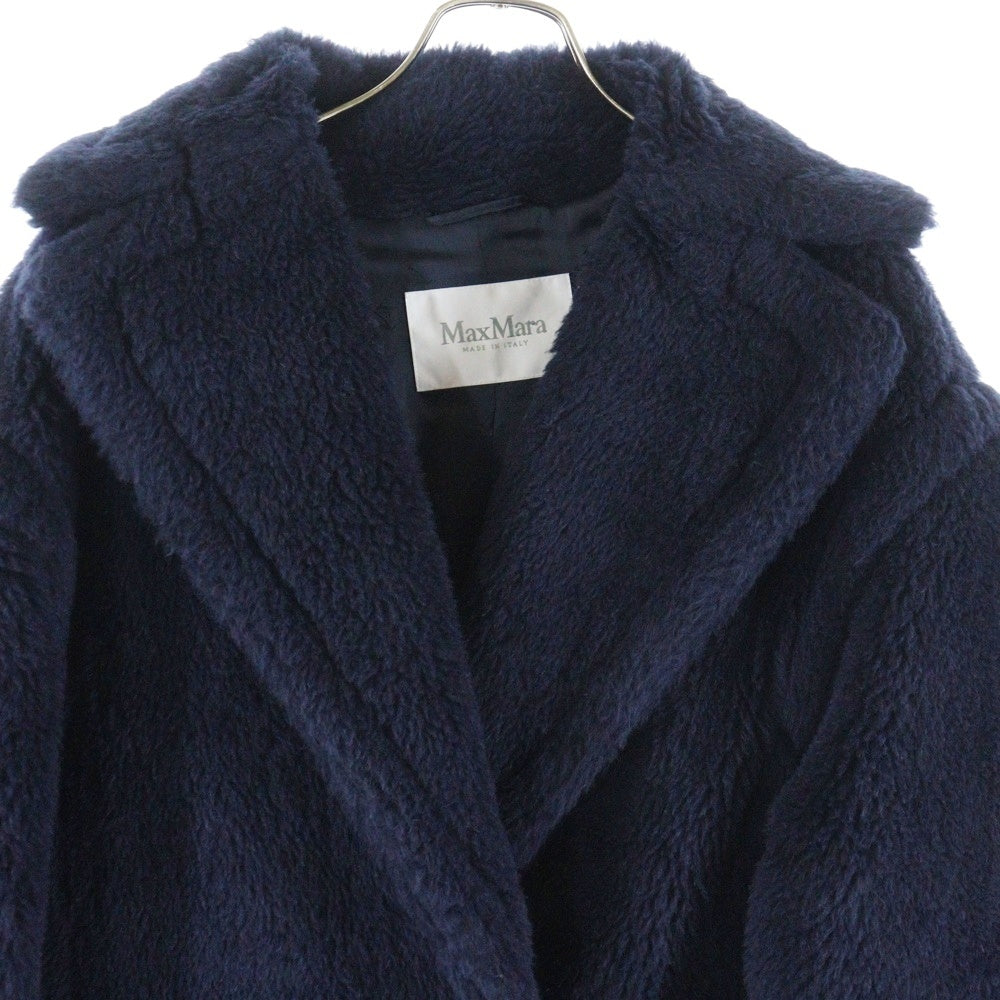 Max Mara(マックスマーラ) TEDGIRL テディベア ボア 2B ダブルブレスト アイコンコート ネイビー レディース