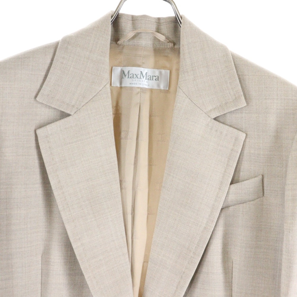 Max Mara(マックスマーラ) シングルブレスト 1B テーラードジャケット ベージュ レディース 2421046153