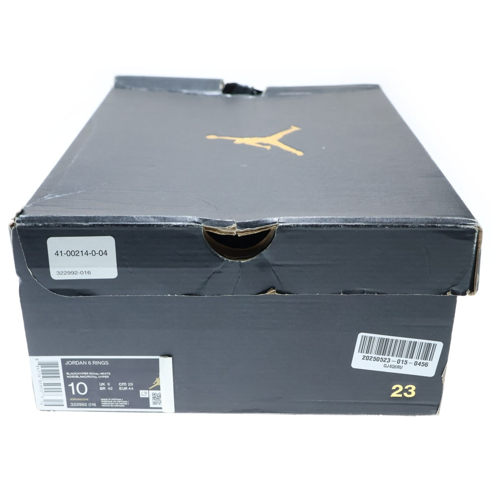 NIKE(ナイキ) AIR JORDAN 6 RINGS SPACE JAM エアジョーダン 6 リングス スペースジャム ブラック US10/28cm 322992-016