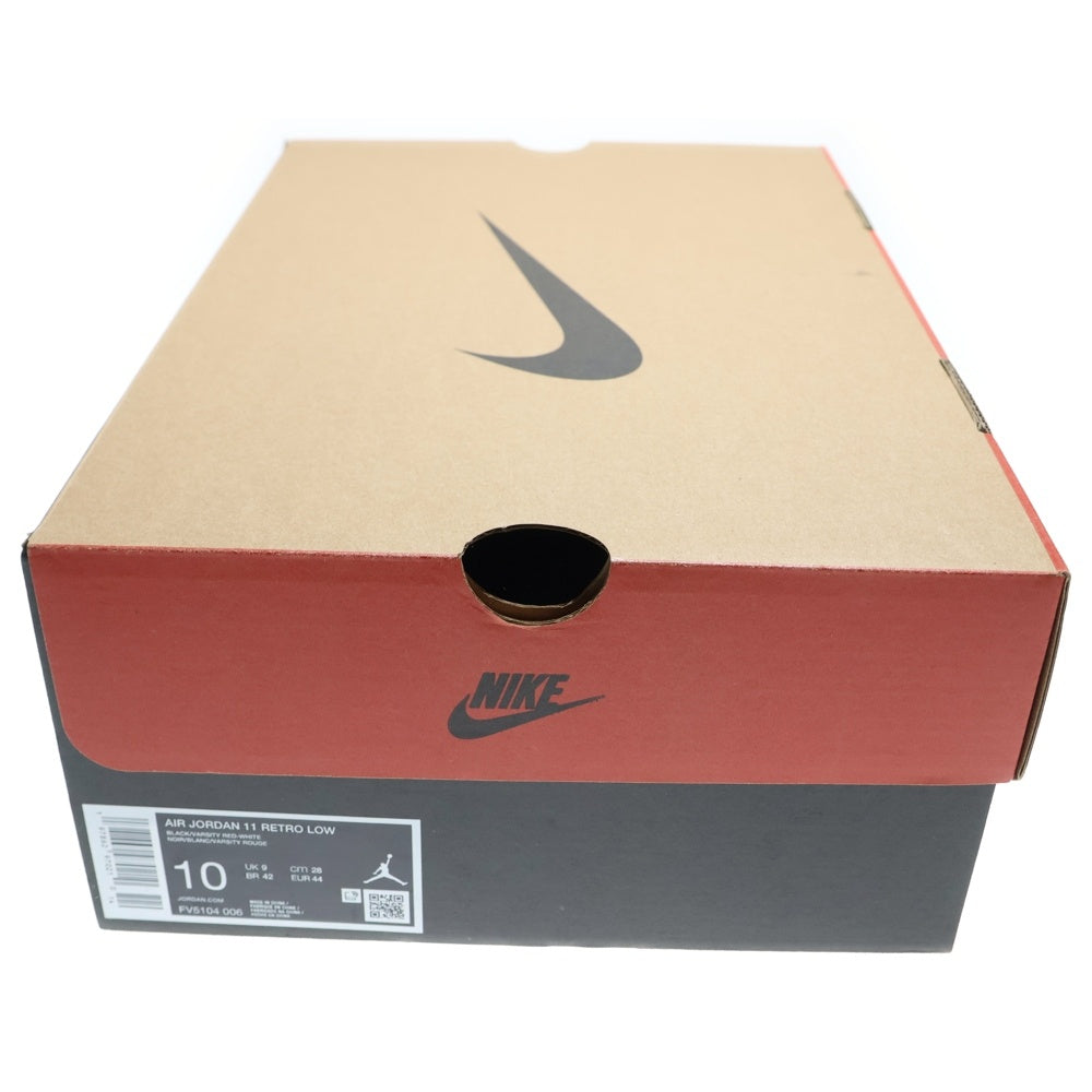 NIKE(ナイキ) AIR JORDAN 11 RETRO LOW BRED エアジョーダン 11 レトロ ローカットスニーカー ブラック/レッド US10/28cm FV5104-006