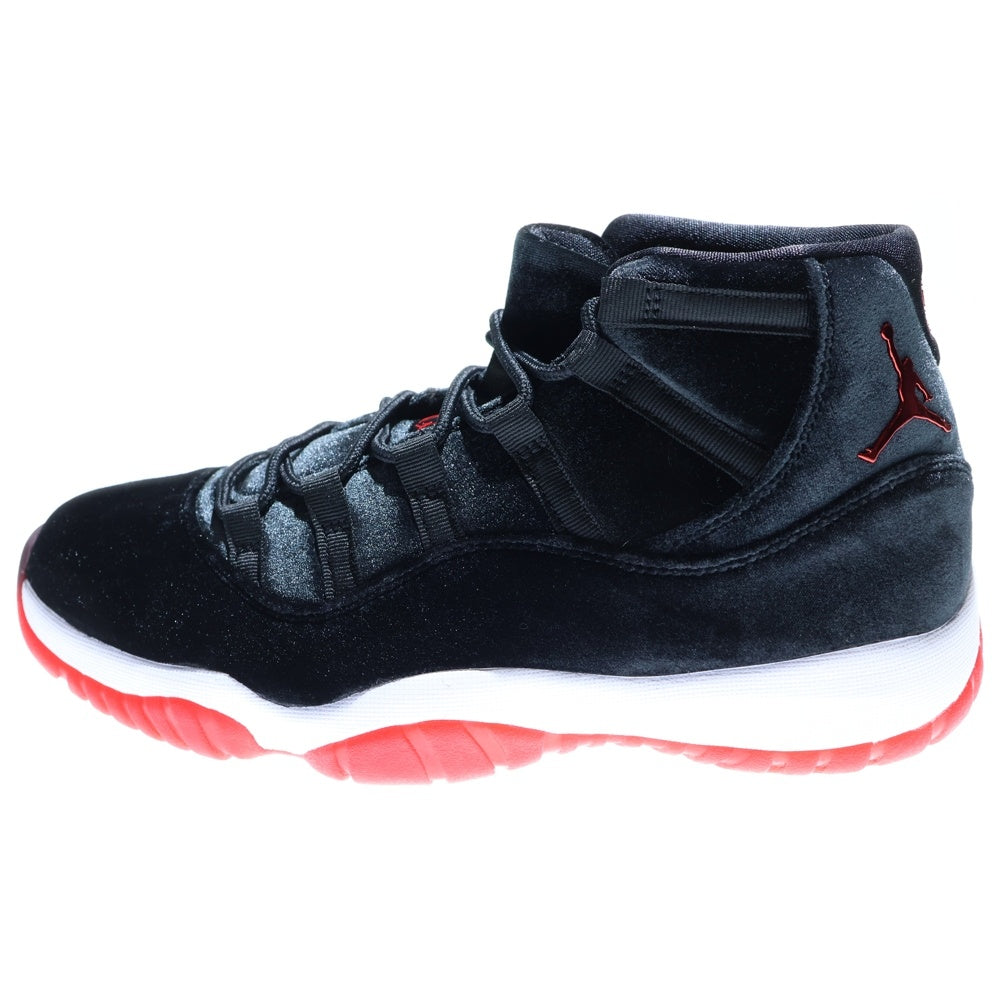 NIKE(ナイキ) WMNS AIR JORDAN 11 RETORO BRED VELVET ウィメンズ エアジョーダン 11 レトロ ブレッドベルベット ハイカットスニーカー ブラック/レッド US11/28cm DB5457-061