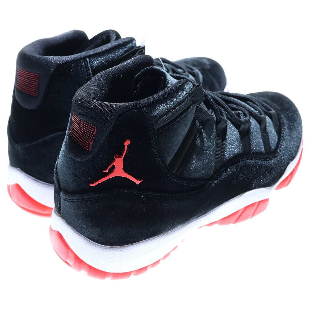 NIKE(ナイキ) WMNS AIR JORDAN 11 RETORO BRED VELVET ウィメンズ エアジョーダン 11 レトロ ブレッドベルベット ハイカットスニーカー ブラック/レッド US11/28cm DB5457-061
