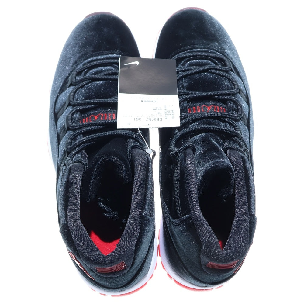 NIKE(ナイキ) WMNS AIR JORDAN 11 RETORO BRED VELVET ウィメンズ エアジョーダン 11 レトロ ブレッドベルベット ハイカットスニーカー ブラック/レッド US11/28cm DB5457-061
