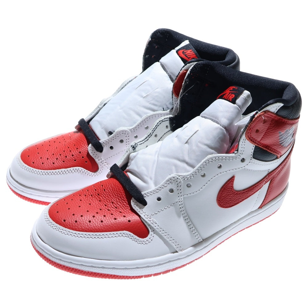 NIKE(ナイキ) AIR JORDAN 1 RETRO HIGH OG HERITAGE エアジョーダン1 レトロ ヘリテージ ハイカットスニーカー US8.5/26.5cm ホワイト/レッド 555088-161