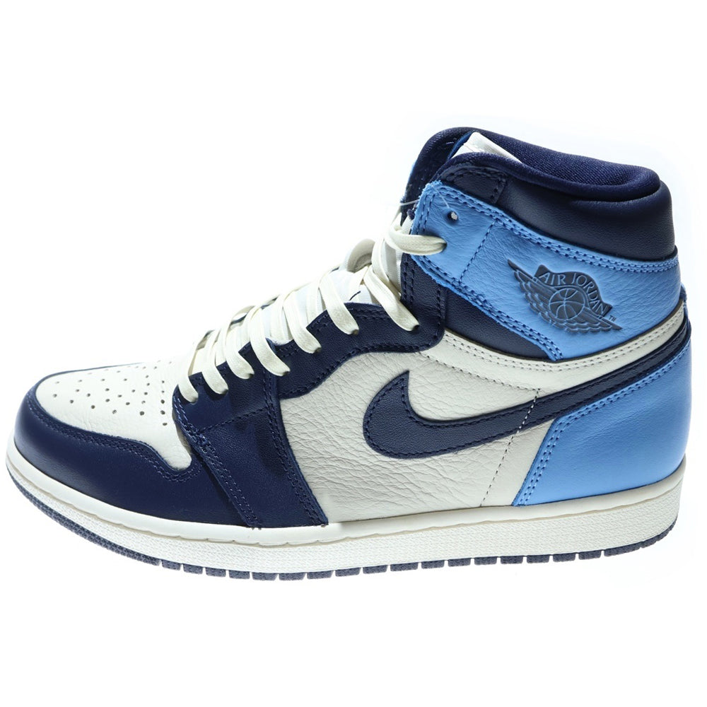 NIKE(ナイキ) AIR JORDAN1 RETRO HIGH OG OBSIDIAN UNIVERSITY BLUE エアジョーダン1 レトロ オブシディアン ハイカットスニーカー ブルー/ホワイト US8.5/26.5cm 555088-140
