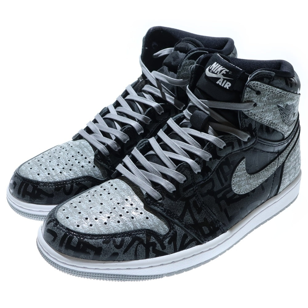 NIKE(ナイキ) AIR JORDAN 1 RETRO HIGH OG REBELLIONAIRE エアジョーダン1 レベリオネア ハイカットスニーカー グレー US8.5/26.5cm 555088-036