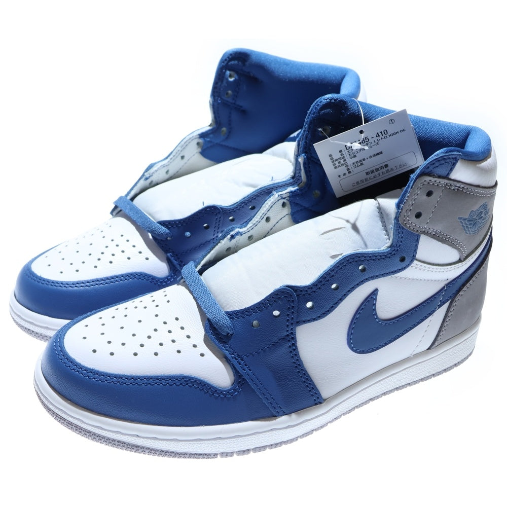 NIKE(ナイキ) AIR JORDAN 1 RETRO HIGH OG TRUE BLUE CEMENT GREY エアジョーダン 1 レトロ トゥルー ブルー セメント グレー ハイカットスニーカー US8.5/26.5cm DZ5485-410