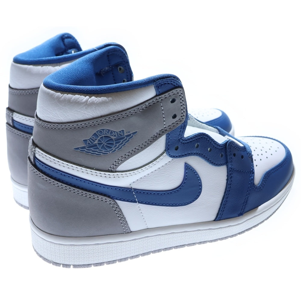 NIKE(ナイキ) AIR JORDAN 1 RETRO HIGH OG TRUE BLUE CEMENT GREY エアジョーダン 1 レトロ トゥルー ブルー セメント グレー ハイカットスニーカー US8.5/26.5cm DZ5485-410