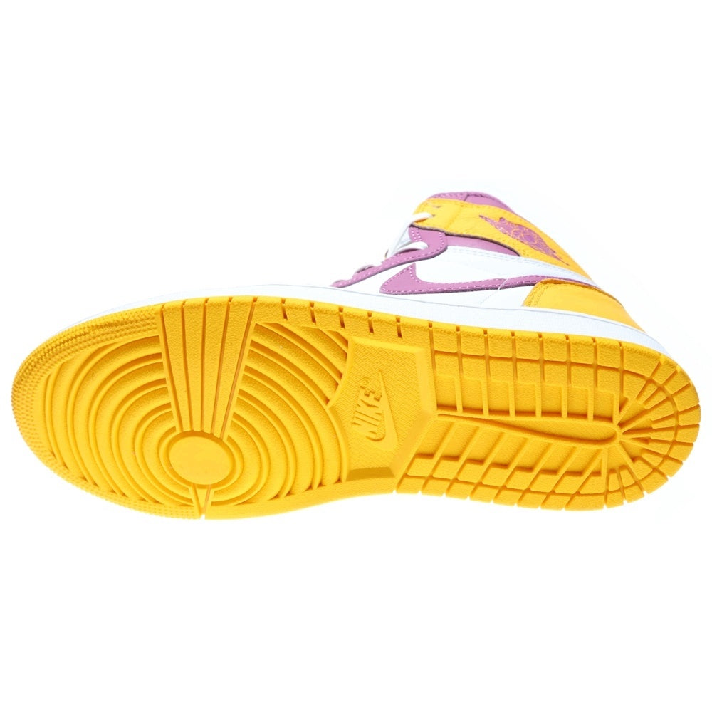 NIKE(ナイキ) AIR JORDAN 1 RETRO HIGH OG BROTHERHOOD エアジョーダン1 ブラザーフッド ハイカットスニーカー イエロー/パープル US8.5/26.5cm 555088-706