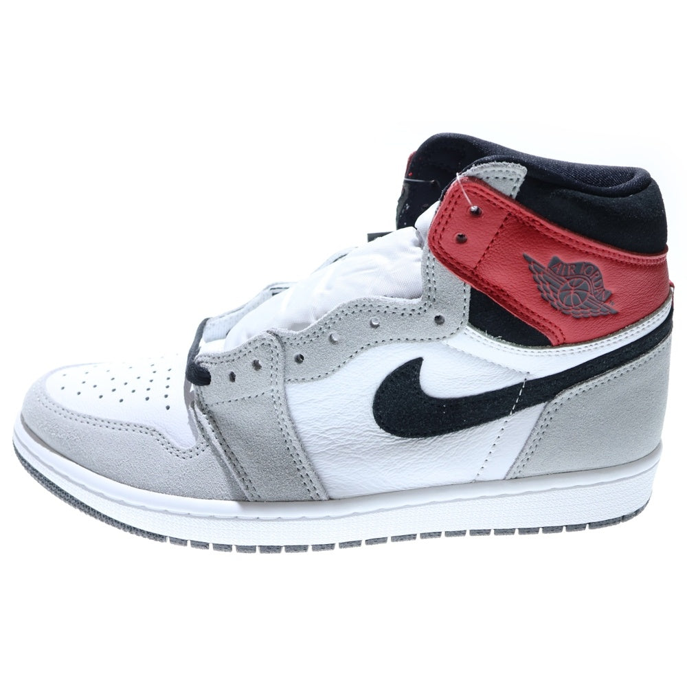 NIKE(ナイキ) AIR JORDAN 1 RETRO HIGH OG LIGHT SMOKE GREY エアジョーダン 1 スモークグレイ ハイカットスニーカー ホワイト/グレー US8.5/26.5cm 555088-126