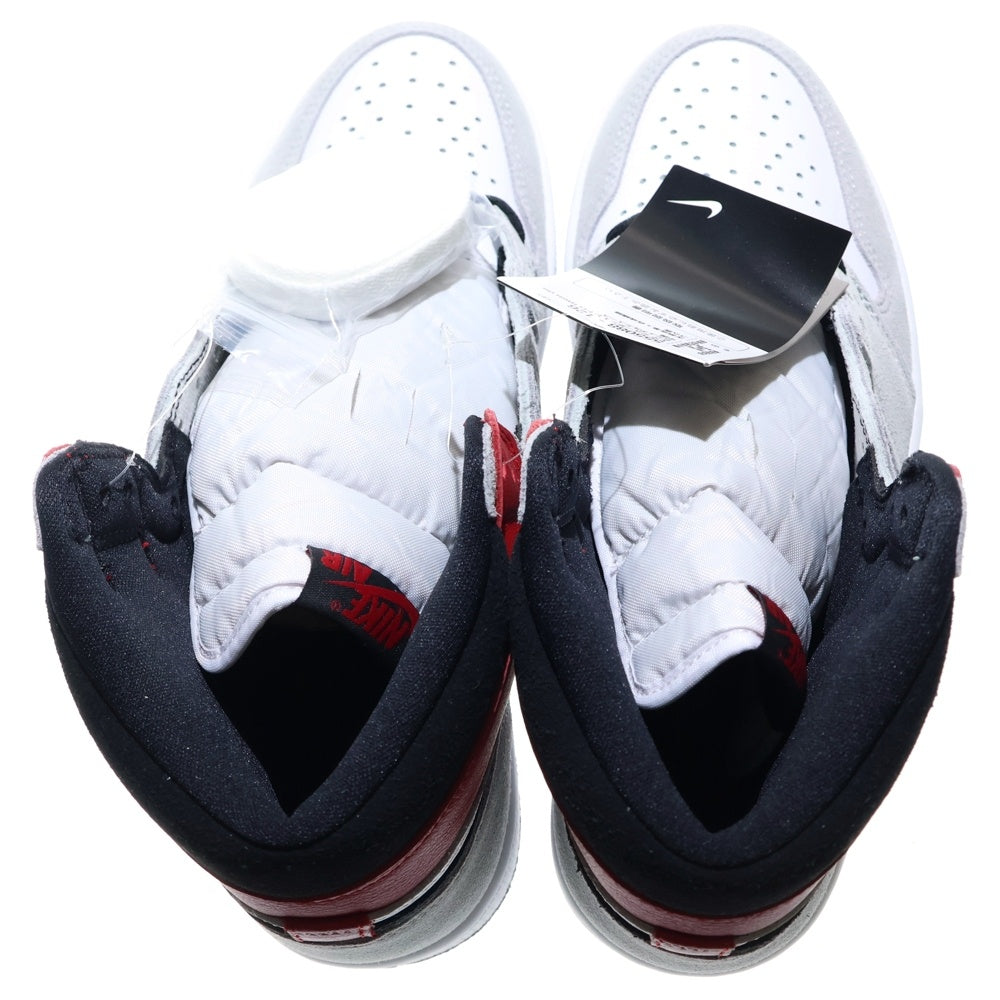 NIKE(ナイキ) AIR JORDAN 1 RETRO HIGH OG LIGHT SMOKE GREY エアジョーダン 1 スモークグレイ ハイカットスニーカー ホワイト/グレー US8.5/26.5cm 555088-126