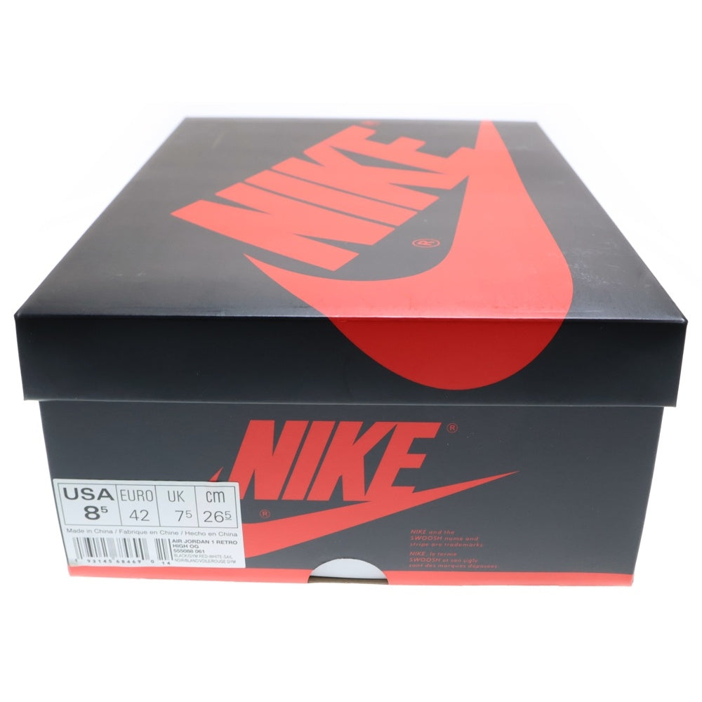 NIKE(ナイキ) AIR JORDAN 1 RETRO HIGH OG SAIL UNIVERSITY RED エアジョーダン1 レトロ オージー セイル ユニバーシティレッド ハイカットスニーカー 555088-061