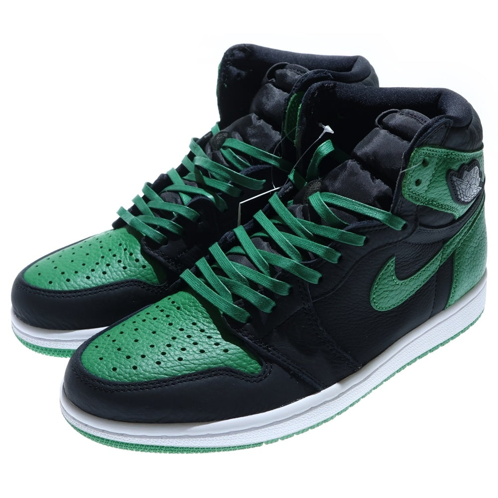 NIKE(ナイキ) AIR JORDAN 1 RETRO HIGH OG PINE GREEN 555088-030 エアジョーダン1 レトロ パイングリーン ハイカットスニーカー ブラック/グリーン US8.5/26.5cm 555088-030