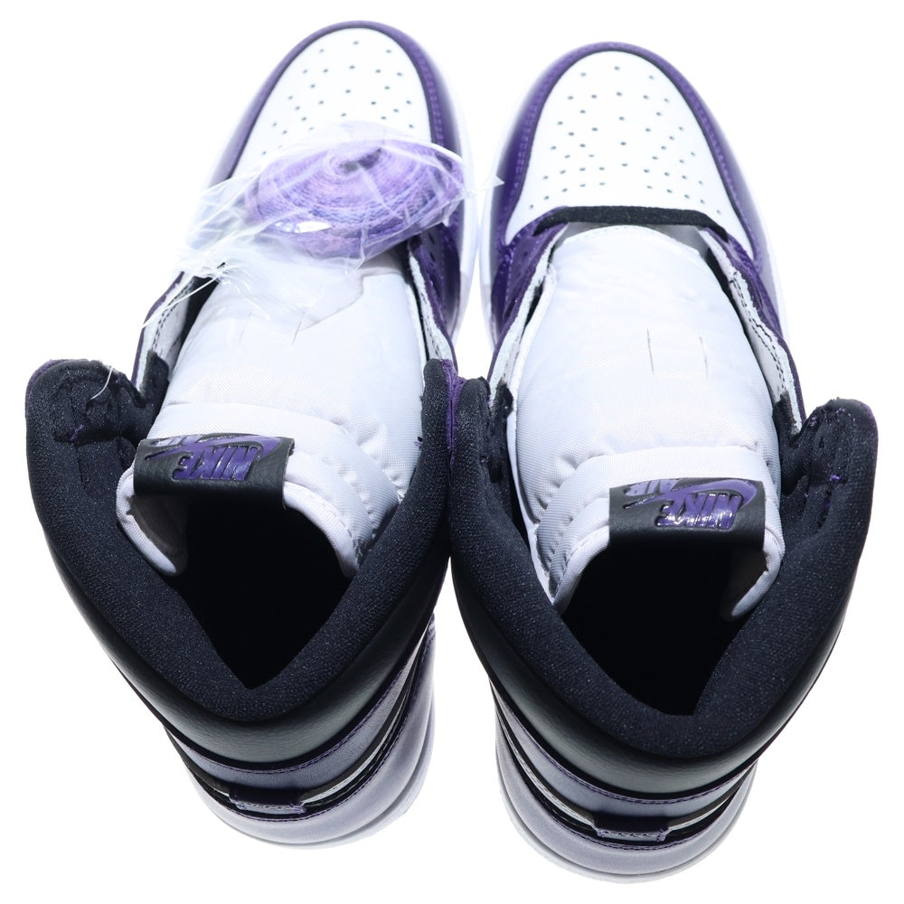 NIKE(ナイキ) AIR JORDAN 1 RETRO HIGH OG COURT PURPLE エアジョーダン1 コートパープル ハイカットスニーカー ホワイト/パープル US8.5/26.5cm 555088-500