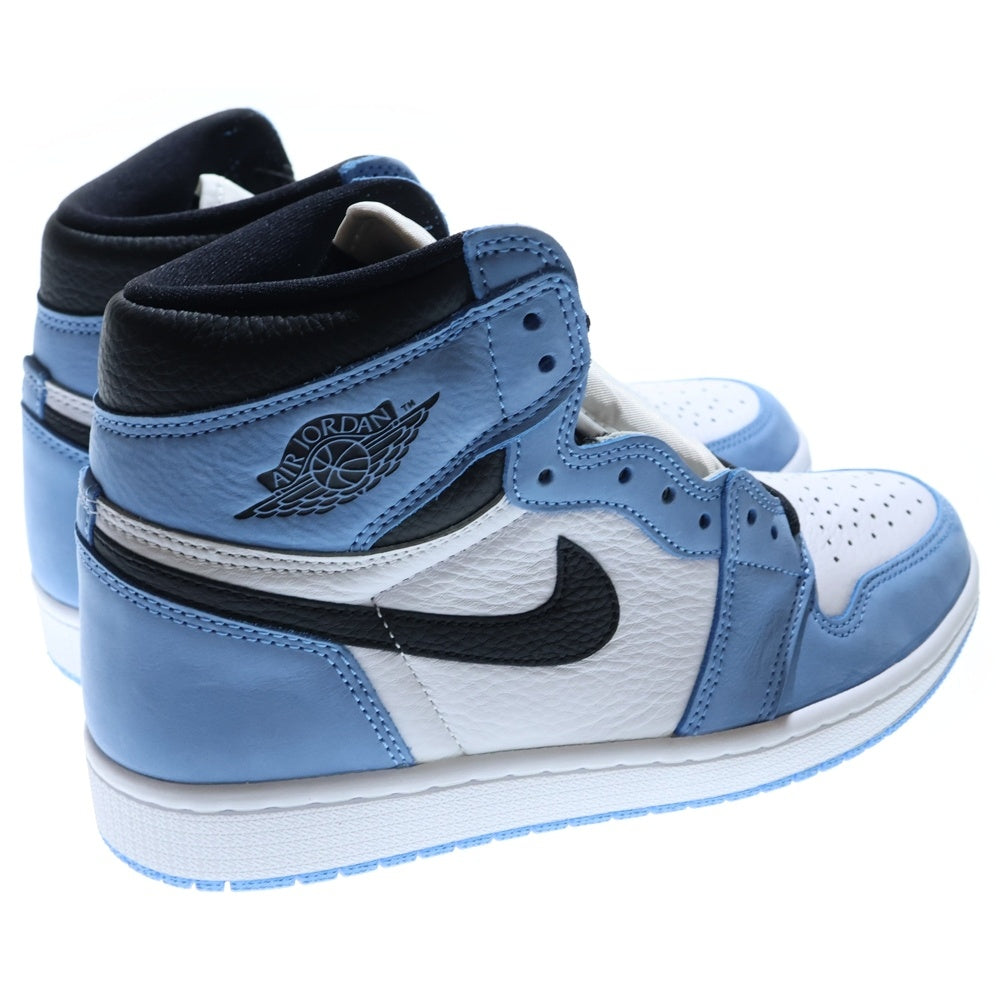 NIKE(ナイキ) AIR JORDAN 1 RETRO HIGH OG UNIVERCITY BLUE エアジョーダン1 ユニバーシティーブルー ハイカットスニーカー ブルー/ホワイト US8.5/26.5cm 555088-134