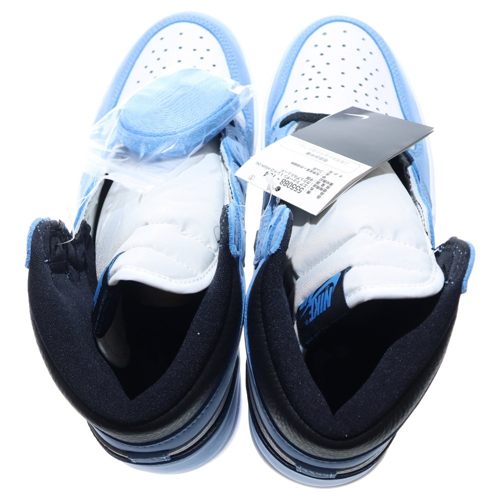NIKE(ナイキ) AIR JORDAN 1 RETRO HIGH OG UNIVERCITY BLUE エアジョーダン1 ユニバーシティーブルー ハイカットスニーカー ブルー/ホワイト US8.5/26.5cm 555088-134