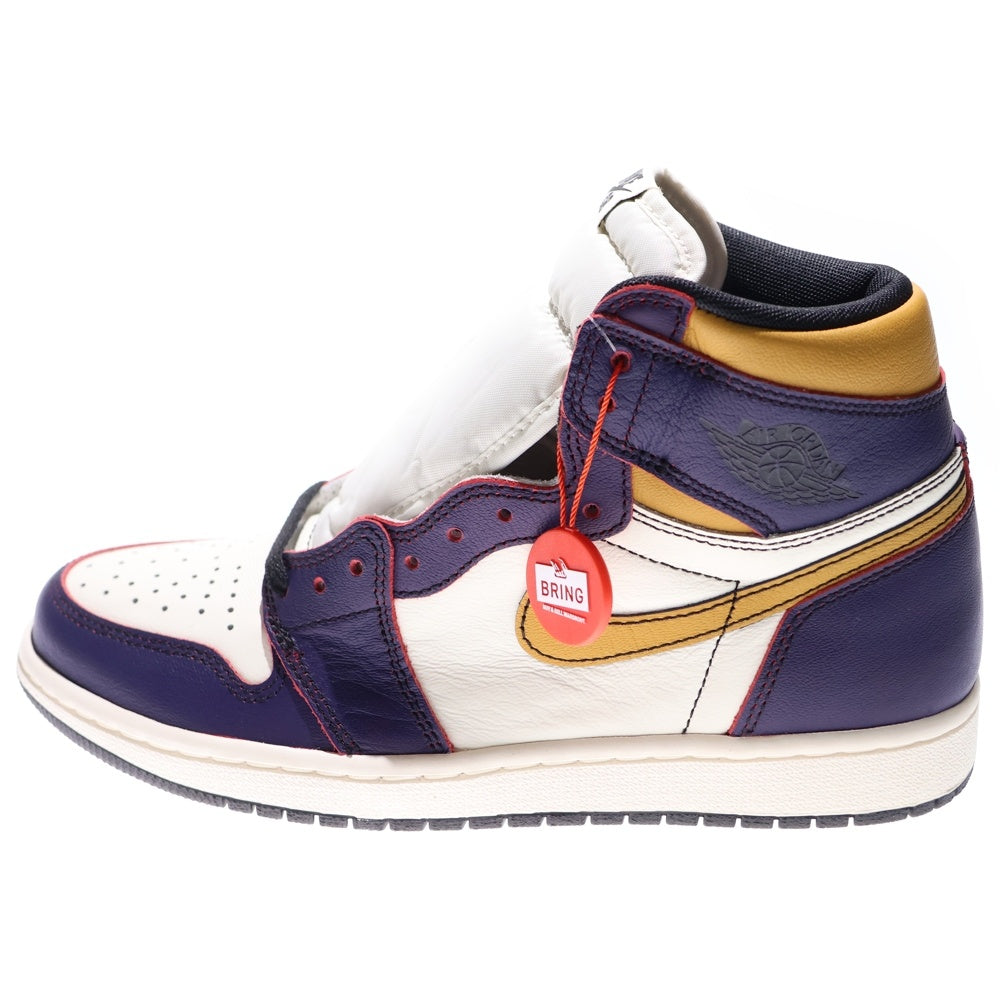 NIKE(ナイキ) AIR JORDAN 1 HIGH LA TO CHICAGO エア ジョーダン 1 エルエー トゥ シカゴ スニーカー パープル/ホワイト/イエロー US8.5/26.5cm CD6578-507