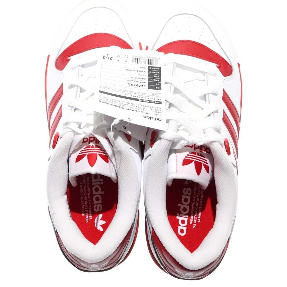 adidas(アディダス) RIVALRY LOW ライバルリー ローカットスニーカー ホワイト/レッド US8.5/26.5cm GZ9793