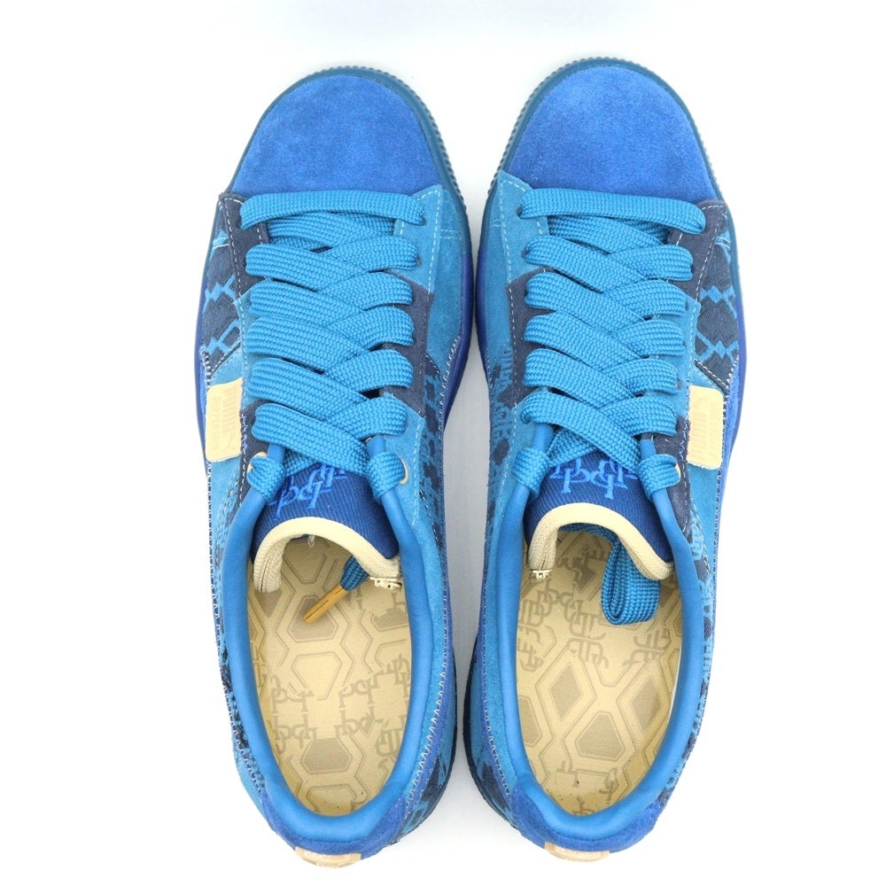 PUMA(プーマ) xDAPPER DAN CLYDE PRE-GAME RUNWAY ダッパー ダン プロゲーム ランウェイ スウェード ローカットスニーカー ブルー US8.5/26.5cm 392082-01