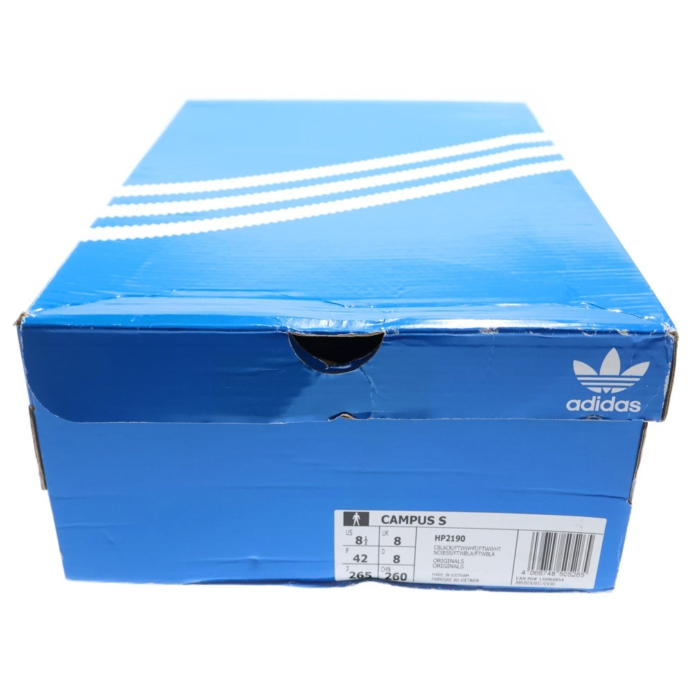 adidas(アディダス) CAMPUS S キャンパス シュプリーム ローカットスニーカー ブラック/ホワイト US8.5/26.5cm HP2190