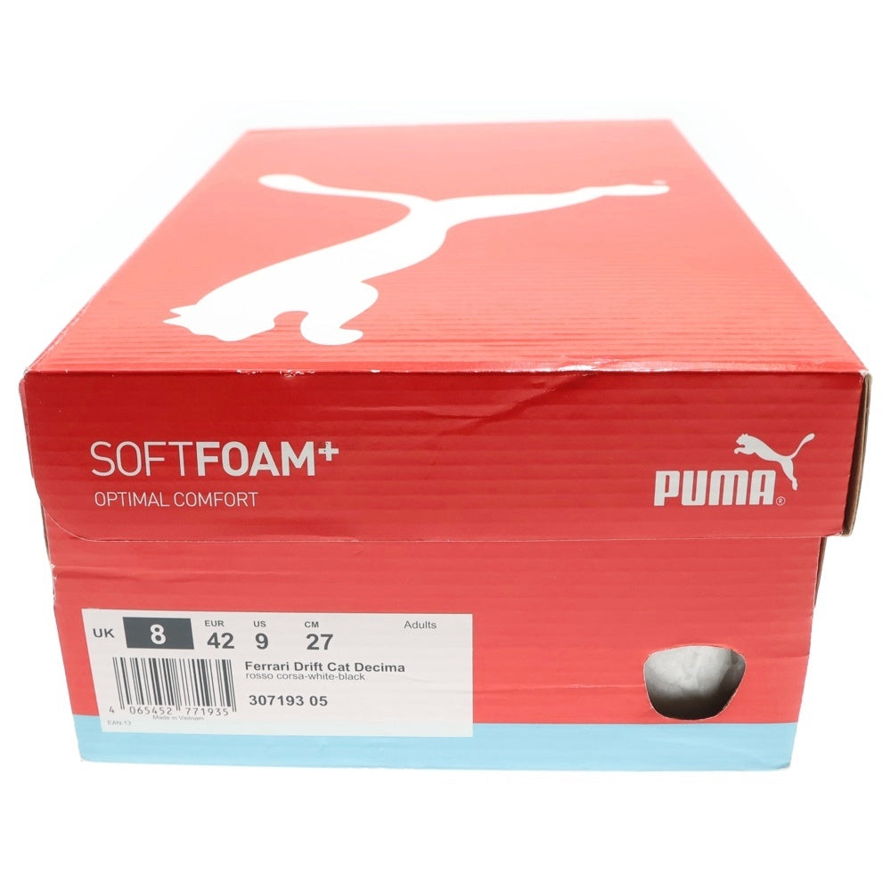 PUMA(プーマ) Ferrari Drift Cat Decima フェラーリ ドリフトキャット ローカットスニーカー レッド/ホワイト US9/27cm 307193 05