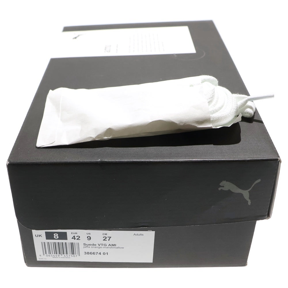 PUMA(プーマ) ×AMI Alexandre Mattiussi SUEDE VTG AMI アミアレクサンドルマテュッシ スエード ヴィンテージ ローカットスニーカー オレンジ US9/27cm 386674 01