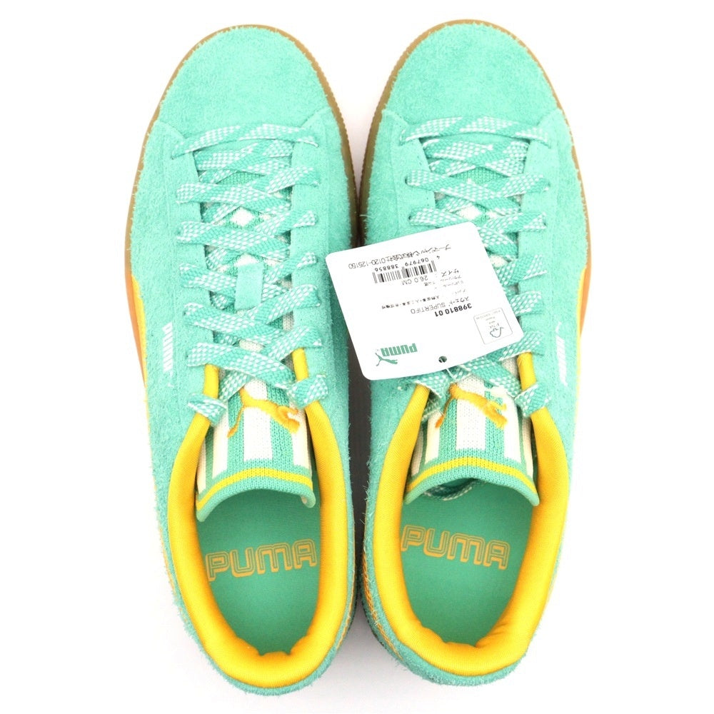 PUMA(プーマ) SUEDE SUPERTIFO スウェード スーパーティフォ ローカットスニーカー ライトグリーン/イエロー US8/26cm 398810-01