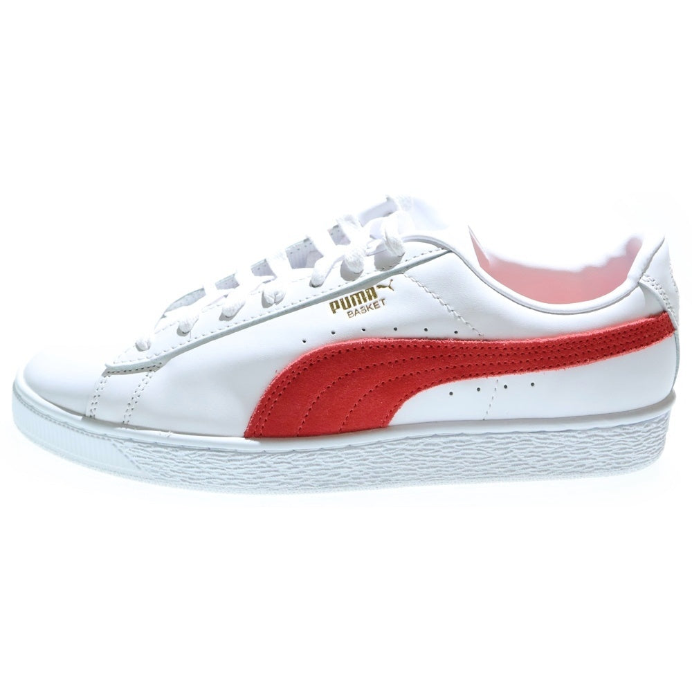 PUMA(プーマ) BASKET CLASSIC 75Y バスケット クラシック ローカットスニーカー ホワイト/レッド US8.5/26.5cm 394338-01