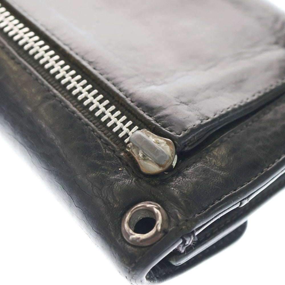 CHROME HEARTS(クロムハーツ) WAVE ウェーブ レザーウォレット 財布 ブラック BCA374