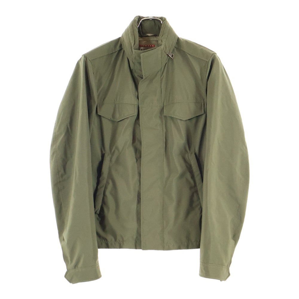 PRADA SPORT(プラダ スポーツ) ジップアップ マルチポケット ナイロンジャケット カーキ SGH434