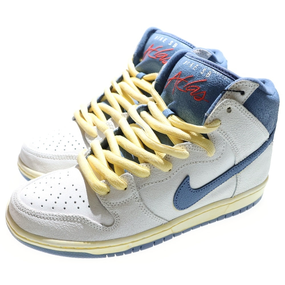 NIKE SB(ナイキエスビー) ×ATLAS DUNK HIGH PRO QS アトラス ダンク ハイカットスニーカー ホワイト/ブルー US8/26cm CZ3334-100