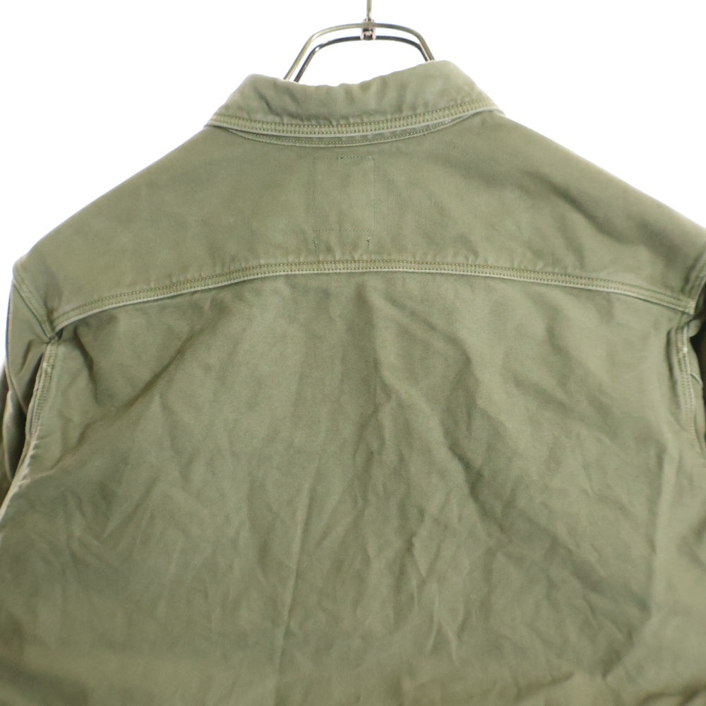 VISVIM(ヴィスヴィム) 17AW U.S.M. NUMBERING SHIRT L/S フロントロゴ ナンバリング 長袖シャツ カーキ 0117205011020