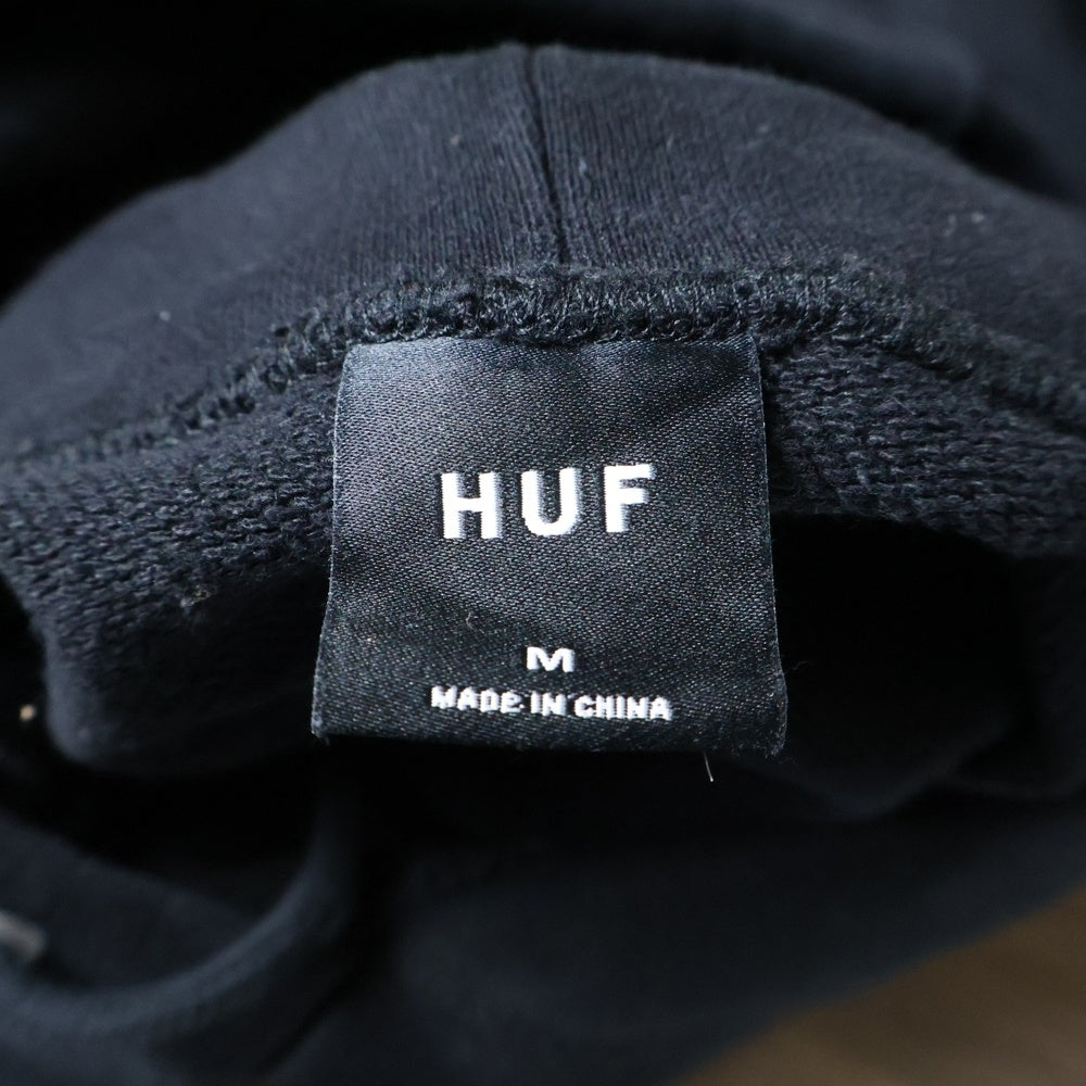 HUF(ハフ) ×FR2 YEAR OF THE RABBIT HOODED SWEAT SHIRT エフアールツー ラビット プリント スウェットプルオーバーパーカー ブラック