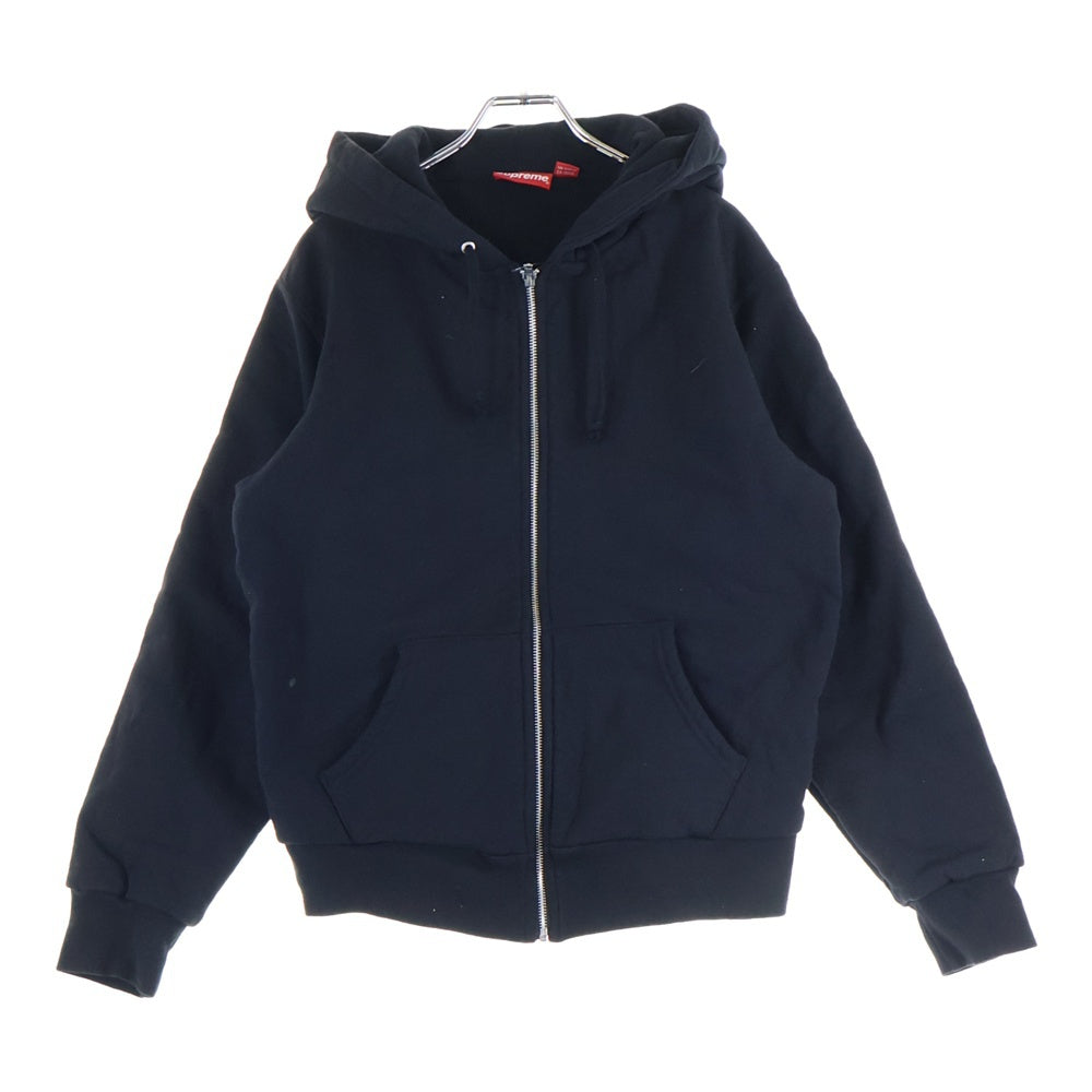 SUPREME(シュプリーム) 18AW Thermal Zip Up Sweatshirt 裏地サーマル ジップアップ スウェットシャツ フーディー パーカー ブラック