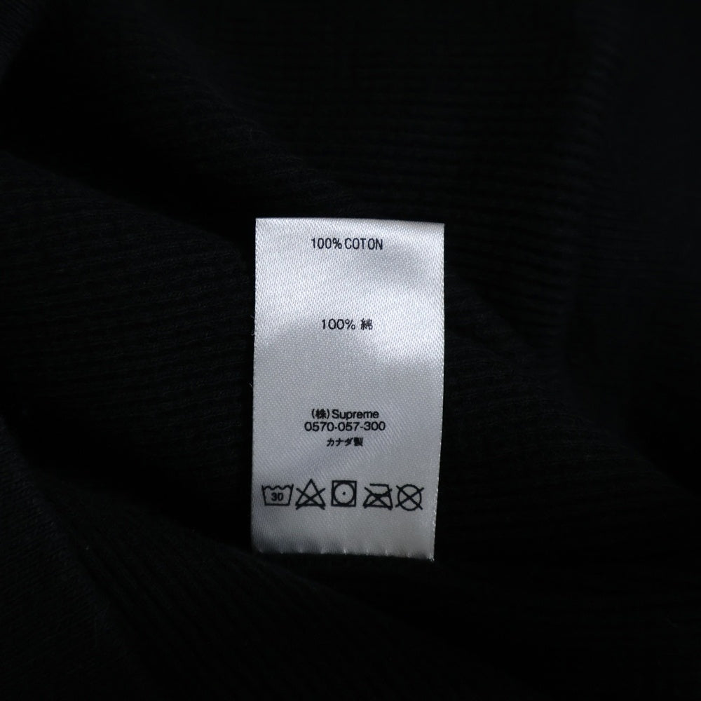 SUPREME(シュプリーム) 18AW Thermal Zip Up Sweatshirt 裏地サーマル ジップアップ スウェットシャツ フーディー パーカー ブラック