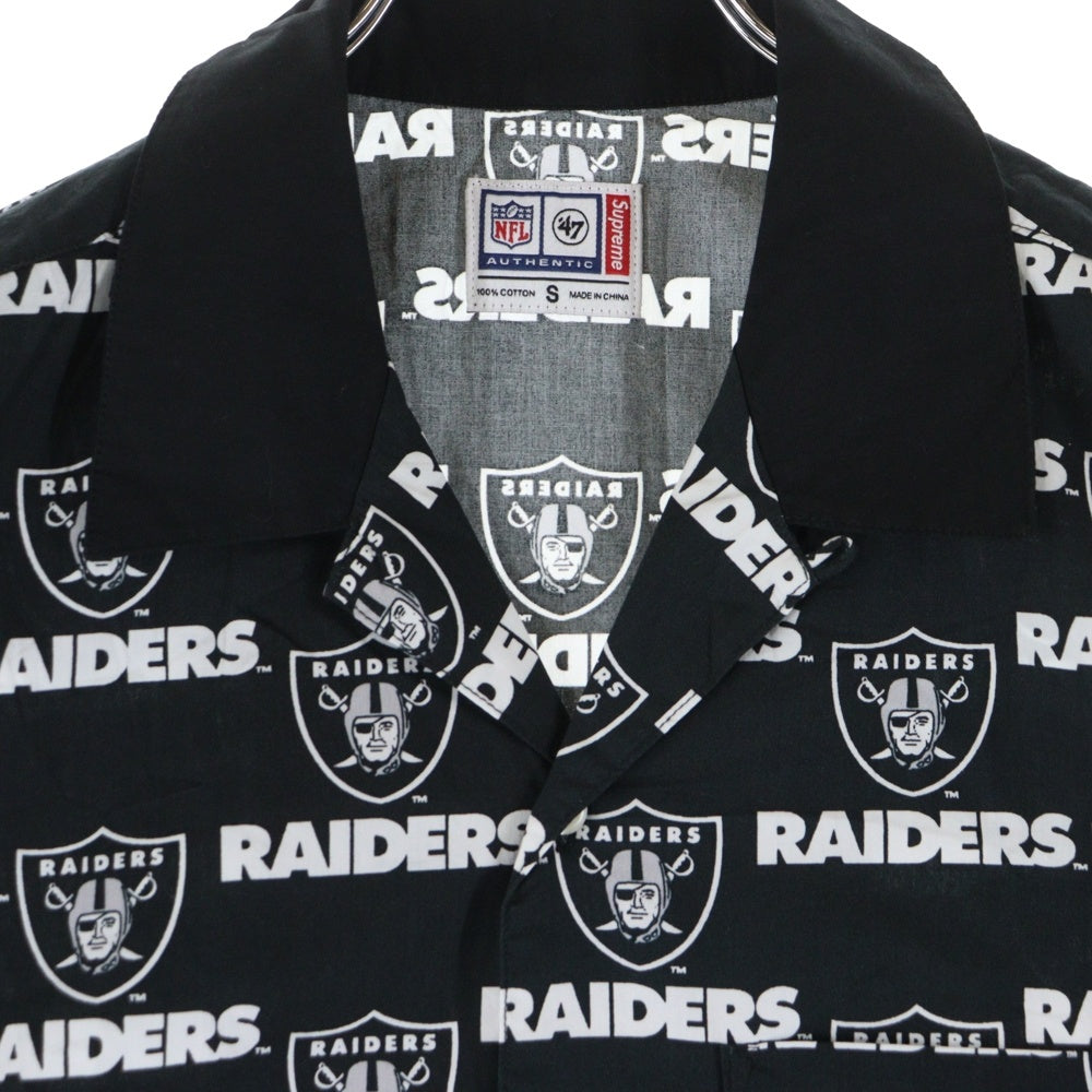 SUPREME(シュプリーム) 19SS ×Raiders S/S Shirt レイダース オープンカラー 半袖シャツ ブラック