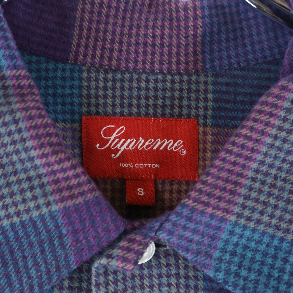 SUPREME(シュプリーム) 21AW Plaid Flannel Shirt プレイド フランネル 長袖シャツ パープル