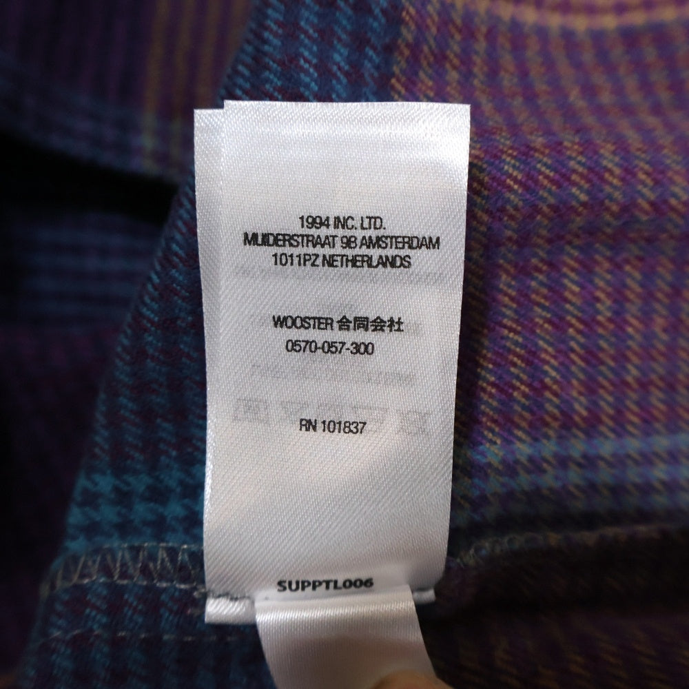 SUPREME(シュプリーム) 21AW Plaid Flannel Shirt プレイド フランネル 長袖シャツ パープル