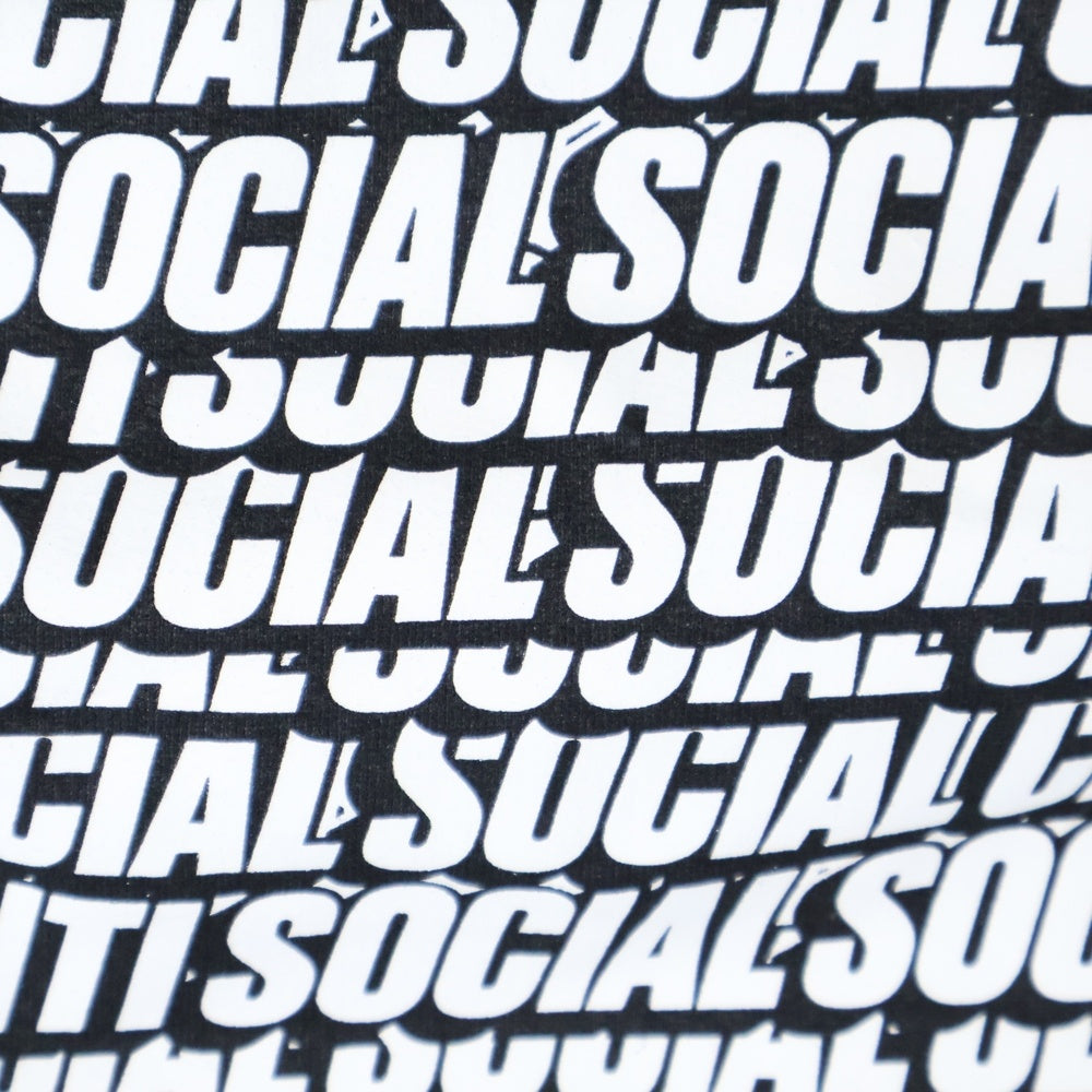ANTI SOCIAL SOCIAL CLUB(アンチソーシャルソーシャルクラブ) ロゴプリント スウェットプルオーバーパーカー ブラック/ホワイト