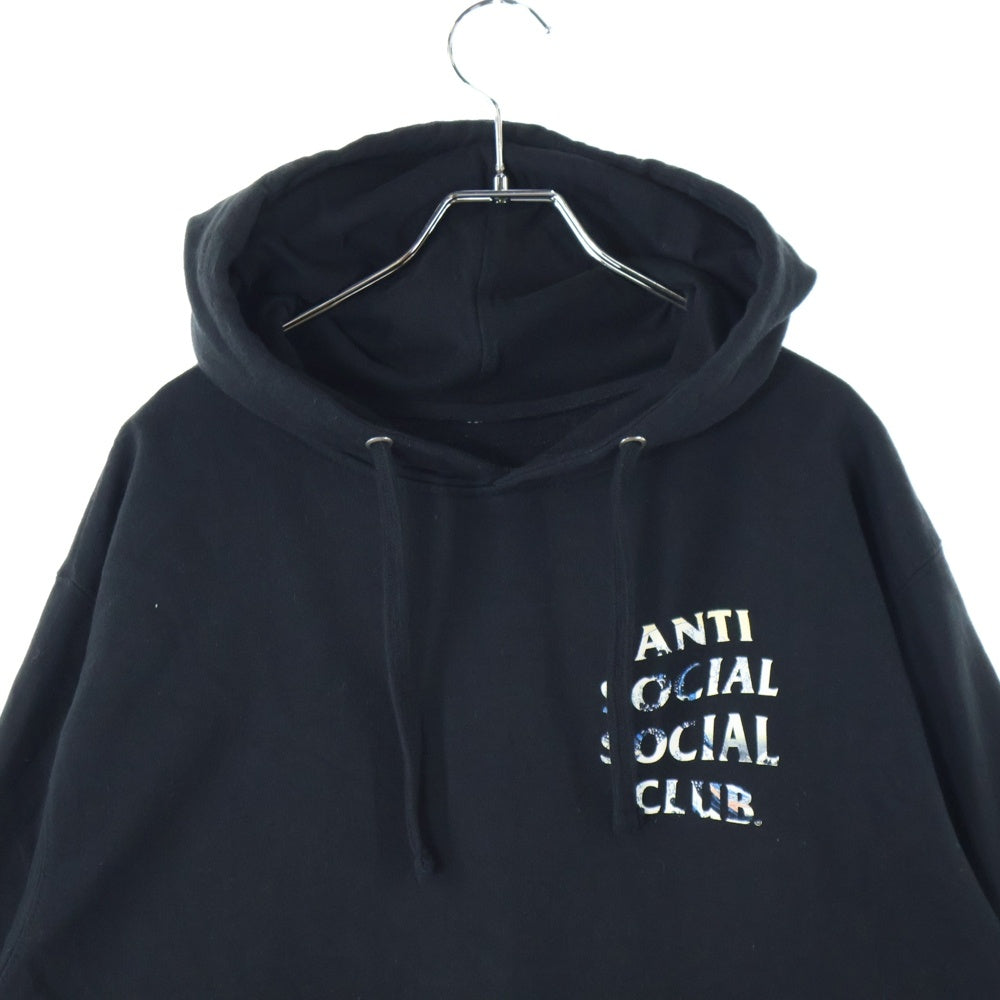 ANTI SOCIAL SOCIAL CLUB(アンチソーシャルソーシャルクラブ) ロゴプリント スウェットプルオーバーパーカー ブラック