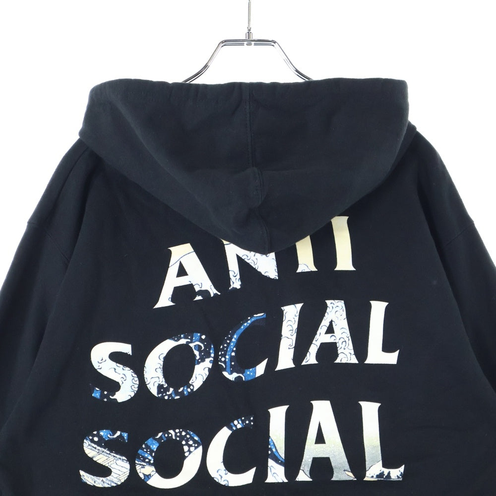 ANTI SOCIAL SOCIAL CLUB(アンチソーシャルソーシャルクラブ) ロゴプリント スウェットプルオーバーパーカー ブラック