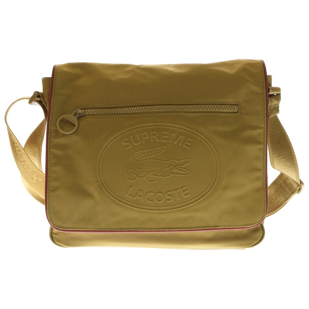 SUPREME(シュプリーム) 19AW ×Lacoste Small Messenger Bag ラコステ スモール メッセンジャー ショルダーバッグ ブラウン