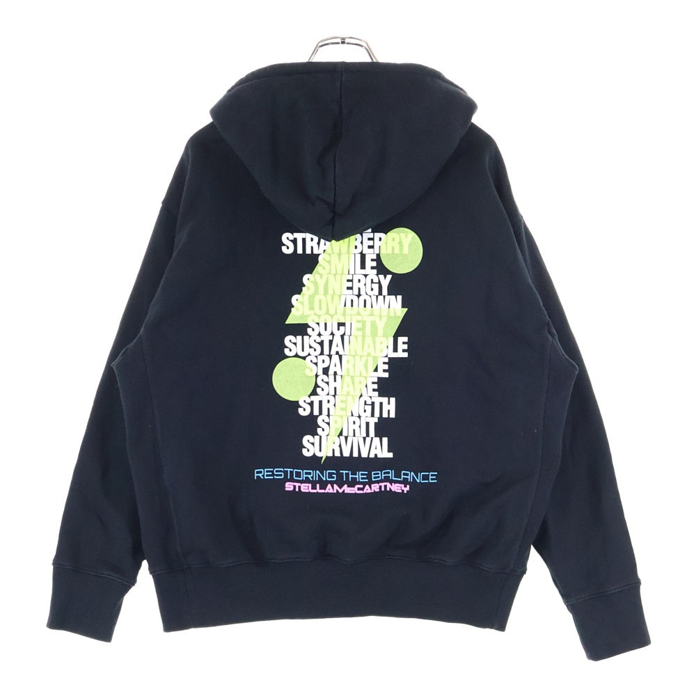 STELLA McCARTNEY(ステラマッカートニー) ロゴプリント スウェット プルオーバーパーカー ブラック 20213UX1001